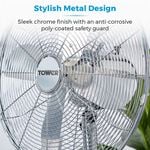 Tower 16" Metal Pedestal Fan Chrome